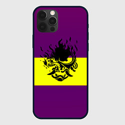 Чехол для iPhone 12 Pro Max Cyberpunk 2077 stripes, цвет: 3D-черный