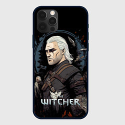 Чехол для iPhone 12 Pro Max Ведьмак иллюстрация, цвет: 3D-черный