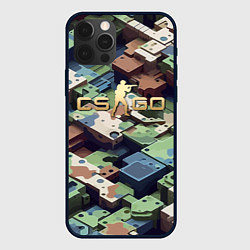 Чехол для iPhone 12 Pro Max Контр Страйк - милитари паттерн, цвет: 3D-черный