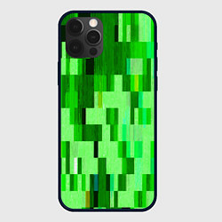 Чехол iPhone 12 Pro Max Зелёный глитч