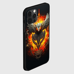 Чехол для iPhone 12 Pro Max Огненный символ орла, цвет: 3D-черный — фото 2