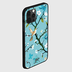 Чехол для iPhone 12 Pro Max Колибри ветка цветущего сада, цвет: 3D-черный — фото 2