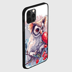 Чехол для iPhone 12 Pro Max Сова с сердечком, цвет: 3D-черный — фото 2