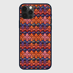 Чехол для iPhone 12 Pro Max Абстрактный паттерн мозаикой, цвет: 3D-черный