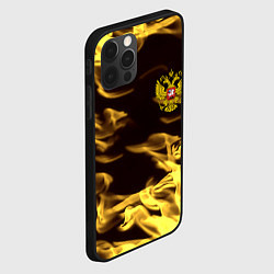 Чехол для iPhone 12 Pro Max Имперская Россия желтый огонь, цвет: 3D-черный — фото 2
