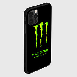 Чехол для iPhone 12 Pro Max Monster energy green logo, цвет: 3D-черный — фото 2
