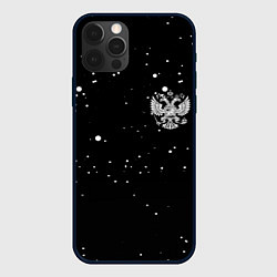 Чехол для iPhone 12 Pro Max Россия герб рф текстура, цвет: 3D-черный