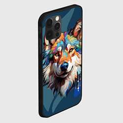 Чехол для iPhone 12 Pro Max Очень красивый волк, цвет: 3D-черный — фото 2