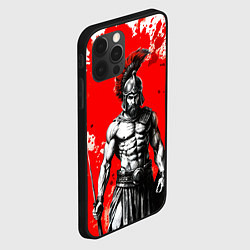 Чехол для iPhone 12 Pro Max Спартак победитель крупно - красные брызги крови, цвет: 3D-черный — фото 2