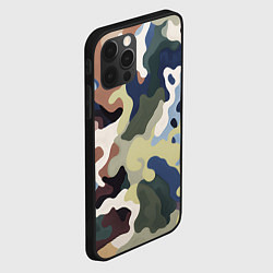 Чехол для iPhone 12 Pro Max Камуфляж милитари, цвет: 3D-черный — фото 2