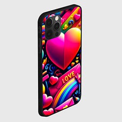 Чехол для iPhone 12 Pro Max Яркий день святого Валентина, цвет: 3D-черный — фото 2
