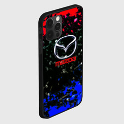 Чехол для iPhone 12 Pro Max Mazda краски абстракция спорт, цвет: 3D-черный — фото 2