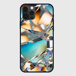 Чехол для iPhone 12 Pro Max Грани стеклянного камня, цвет: 3D-черный