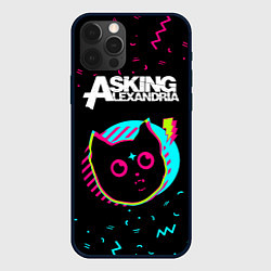 Чехол для iPhone 12 Pro Max Asking Alexandria - rock star cat, цвет: 3D-черный