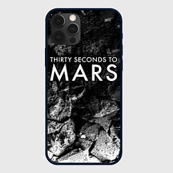 Чехол для iPhone 12 Pro Max Thirty Seconds to Mars black graphite, цвет: 3D-черный