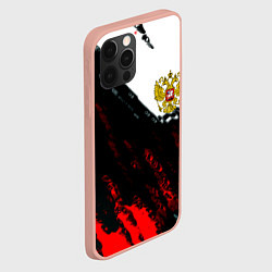 Чехол для iPhone 12 Pro Max Россия краски абстракция, цвет: 3D-светло-розовый — фото 2