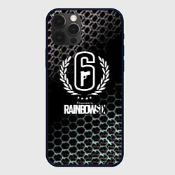 Чехол для iPhone 12 Pro Max Rainbow six 6 hexagon, цвет: 3D-черный