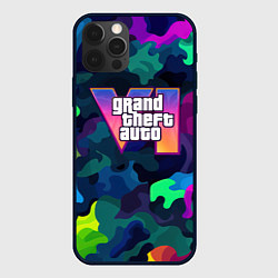 Чехол для iPhone 12 Pro Max Gta logo bright, цвет: 3D-черный