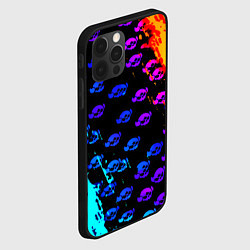 Чехол для iPhone 12 Pro Max Brawl stars neon logo kids, цвет: 3D-черный — фото 2