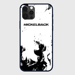 Чехол для iPhone 12 Pro Max Nickelback серый дым рок, цвет: 3D-черный