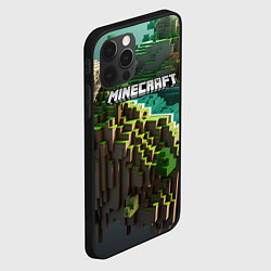 Чехол для iPhone 12 Pro Max Minecraft logo летняя карта, цвет: 3D-черный — фото 2