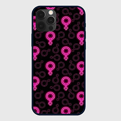 Чехол для iPhone 12 Pro Max Женский знак венеры, цвет: 3D-черный