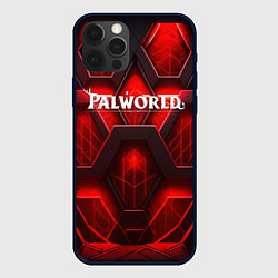 Чехол для iPhone 12 Pro Max Palworld логотип красная объемная абстракция, цвет: 3D-черный