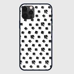 Чехол для iPhone 12 Pro Max Roblox pattern, цвет: 3D-черный