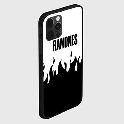 Чехол для iPhone 12 Pro Max Ramones fire black rock, цвет: 3D-черный — фото 2