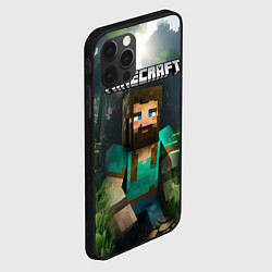 Чехол для iPhone 12 Pro Max Minecraft персонаж с бородой, цвет: 3D-черный — фото 2