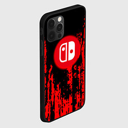 Чехол для iPhone 12 Pro Max Nintendo огенное лого краски, цвет: 3D-черный — фото 2