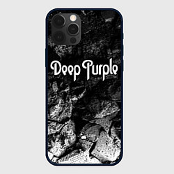 Чехол для iPhone 12 Pro Max Deep Purple black graphite, цвет: 3D-черный