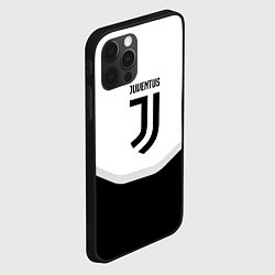Чехол для iPhone 12 Pro Max Juventus black geometry sport, цвет: 3D-черный — фото 2