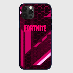 Чехол для iPhone 12 Pro Max Fortnite броня розовая эпик, цвет: 3D-черный