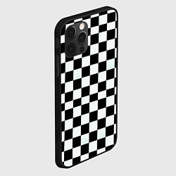 Чехол для iPhone 12 Pro Max Шахматный паттерн доска, цвет: 3D-черный — фото 2