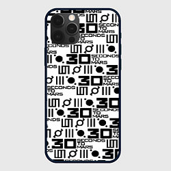 Чехол для iPhone 12 Pro Max Thirty Seconds to Mars pattern rock, цвет: 3D-черный