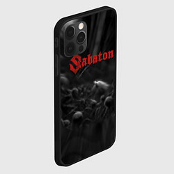 Чехол для iPhone 12 Pro Max Sabaton rock steel band, цвет: 3D-черный — фото 2