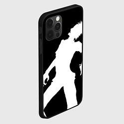 Чехол для iPhone 12 Pro Max Силуэт зомби с телефоном, цвет: 3D-черный — фото 2