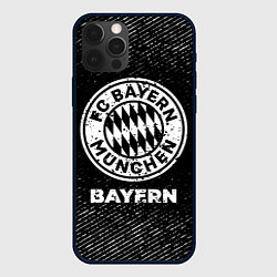 Чехол для iPhone 12 Pro Max Bayern с потертостями на темном фоне, цвет: 3D-черный