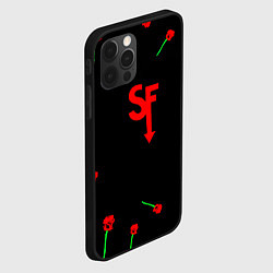 Чехол для iPhone 12 Pro Max Sally face rose steel, цвет: 3D-черный — фото 2
