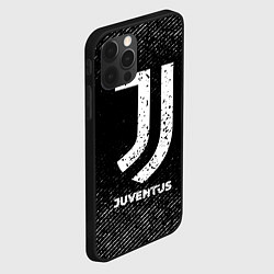 Чехол для iPhone 12 Pro Max Juventus с потертостями на темном фоне, цвет: 3D-черный — фото 2