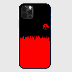 Чехол для iPhone 12 Pro Max Half life logo pattern steel, цвет: 3D-черный