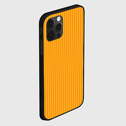 Чехол для iPhone 12 Pro Max Жёлтый полосатый, цвет: 3D-черный — фото 2
