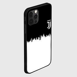 Чехол для iPhone 12 Pro Max Juventus белый огонь текстура, цвет: 3D-черный — фото 2