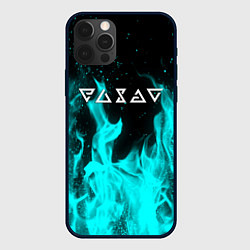 Чехол для iPhone 12 Pro Max Ведьмак лого в огне, цвет: 3D-черный