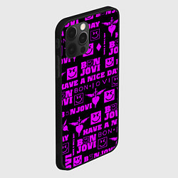 Чехол для iPhone 12 Pro Max Bon Jovi neon pink rock, цвет: 3D-черный — фото 2
