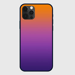 Чехол для iPhone 12 Pro Max Градиент оранжево-фиолетовый, цвет: 3D-черный