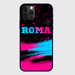 Чехол для iPhone 12 Pro Max Roma - neon gradient посередине, цвет: 3D-черный