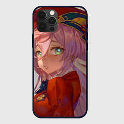 Чехол для iPhone 12 Pro Max Genshin Impact Янь Фэй cute, цвет: 3D-черный