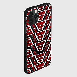 Чехол для iPhone 12 Pro Max Техно броня красная, цвет: 3D-черный — фото 2